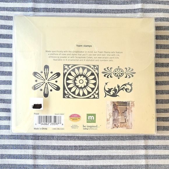 New VTG Making Memories Floral Foam Stamps Set of 4 DIY Crafting & Decorating - Picture 3 of 5
